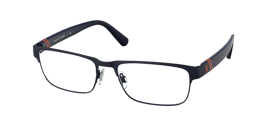 Polo PH1203 Rectangle Eyeglasses  9303-MATTE NAVY BLUE 55-17-145 - Color Map blue