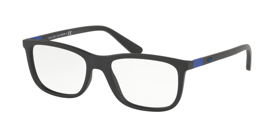Polo PH2210 Rectangle Eyeglasses 5284-MATTE BLACK 55-17-145 - Color Map black