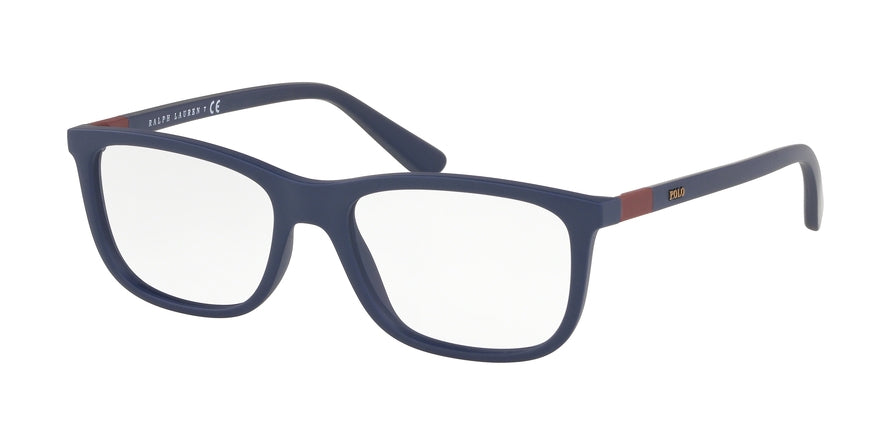 Polo PH2210 Rectangle Eyeglasses 5618-MATTE NAVY BLUE 55-17-145 - Color Map blue