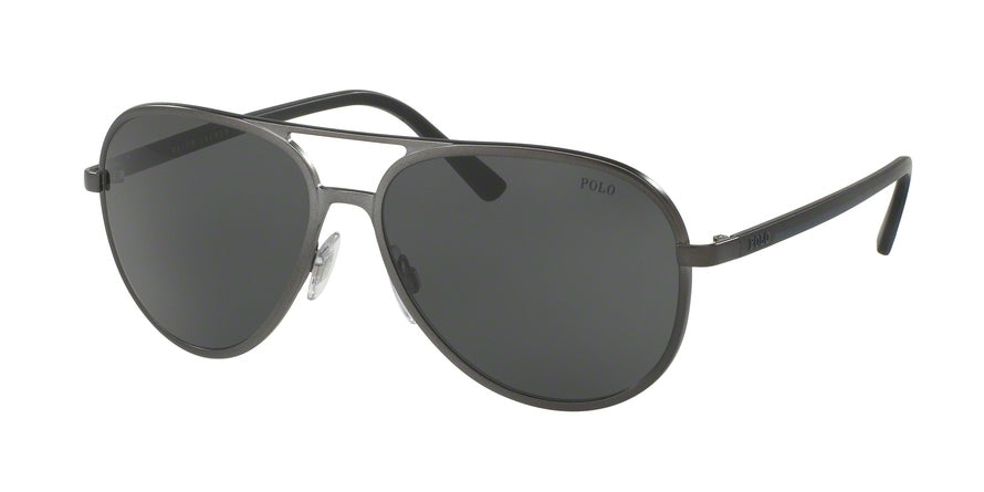 Polo PH3102 Pilot Sunglasses  918787-MATTE DARK GUNMETAL 59-15-145 - Color Map gunmetal