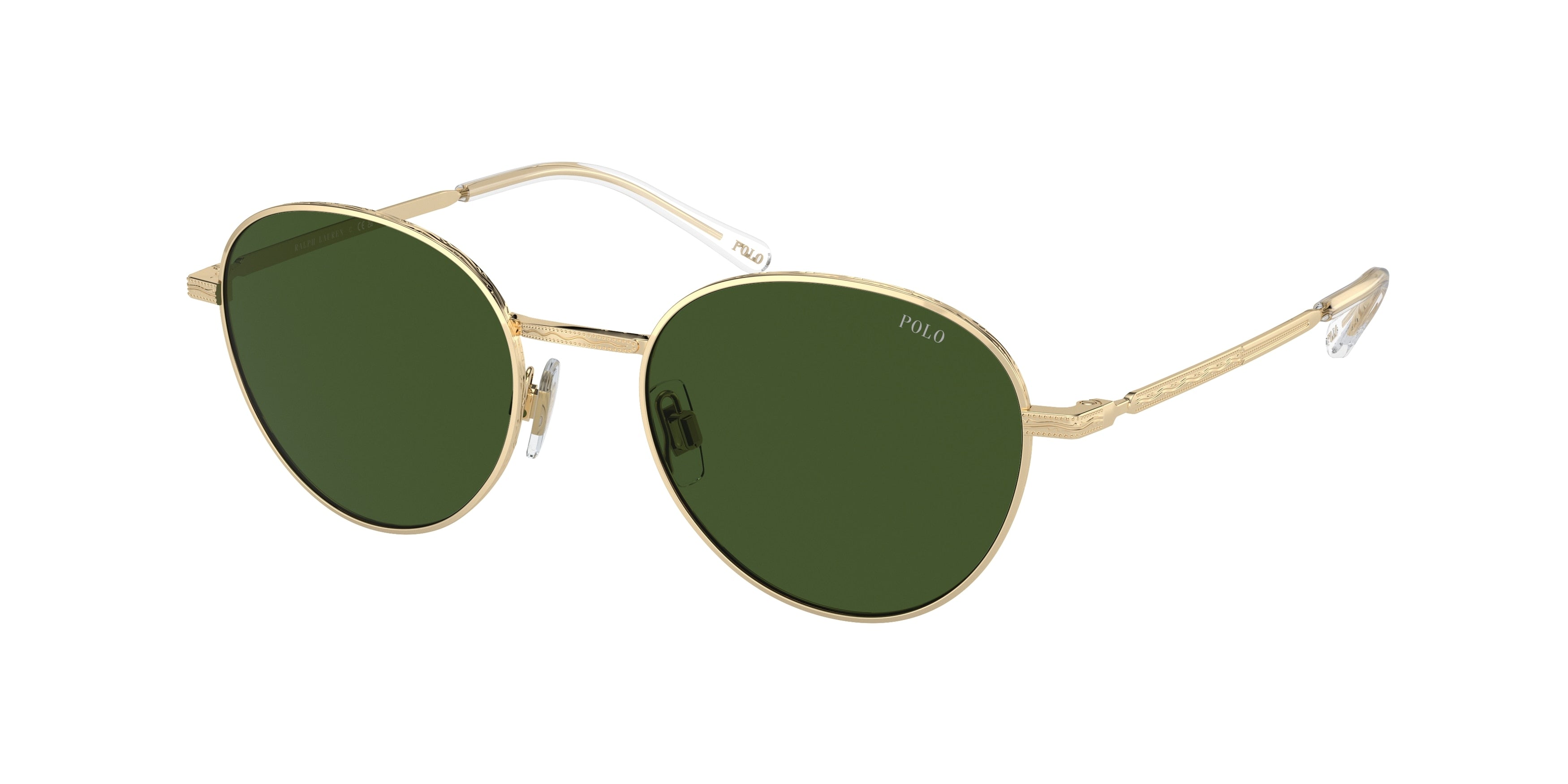 Polo PH3144 Round Sunglasses 942571-Shiny Pale Gold 51-145-19 - Color Map Gold