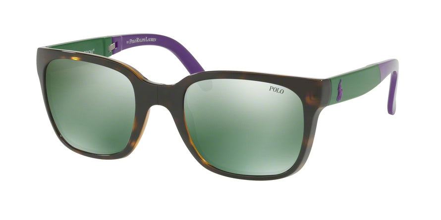 Polo FOLDING PH4089 Square Sunglasses  56516R-SHINY DARK HAVANA 54-22-140 - Color Map havana