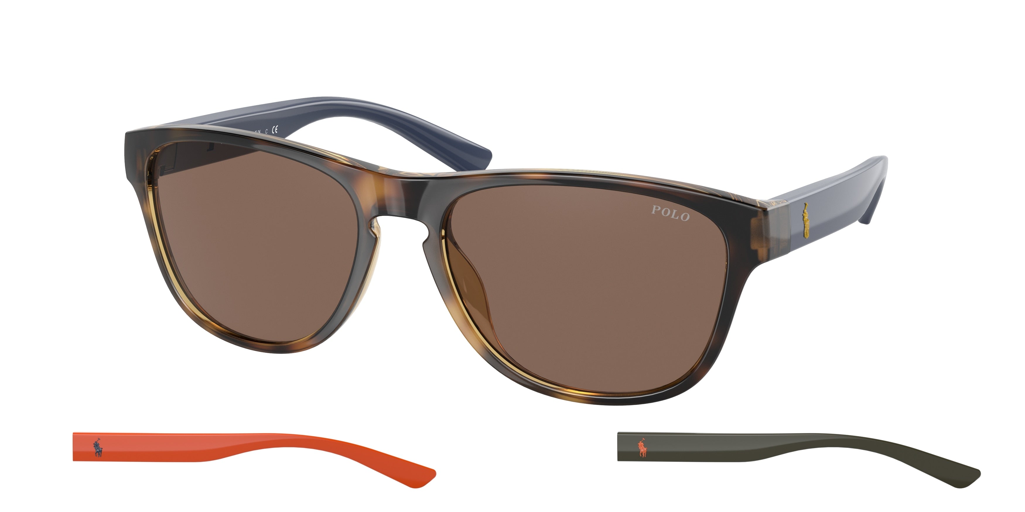 Polo PH4180U Pillow Sunglasses 500373-Shiny Havana 56-140-17 - Color Map Tortoise