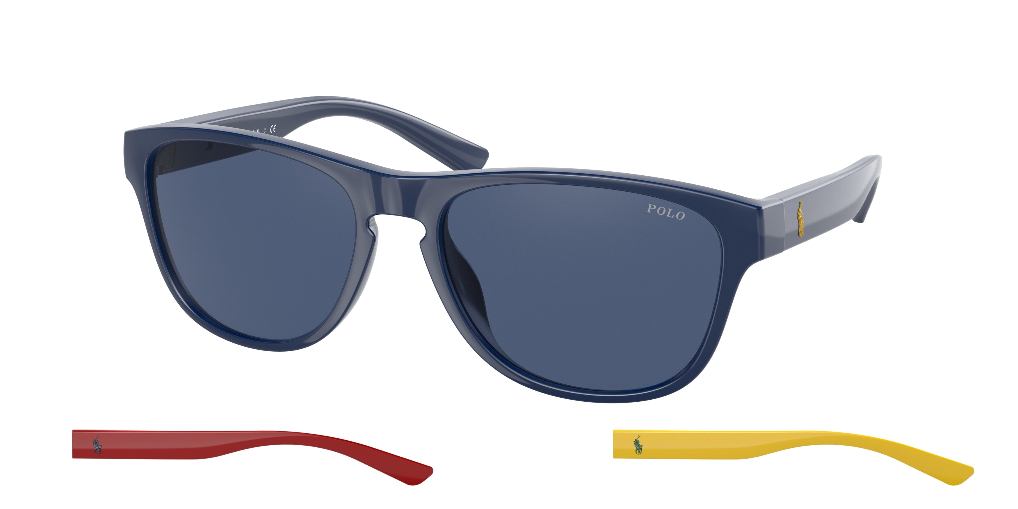 Polo PH4180U Pillow Sunglasses 562080-Shiny Navy Blue 56-140-17 - Color Map Blue