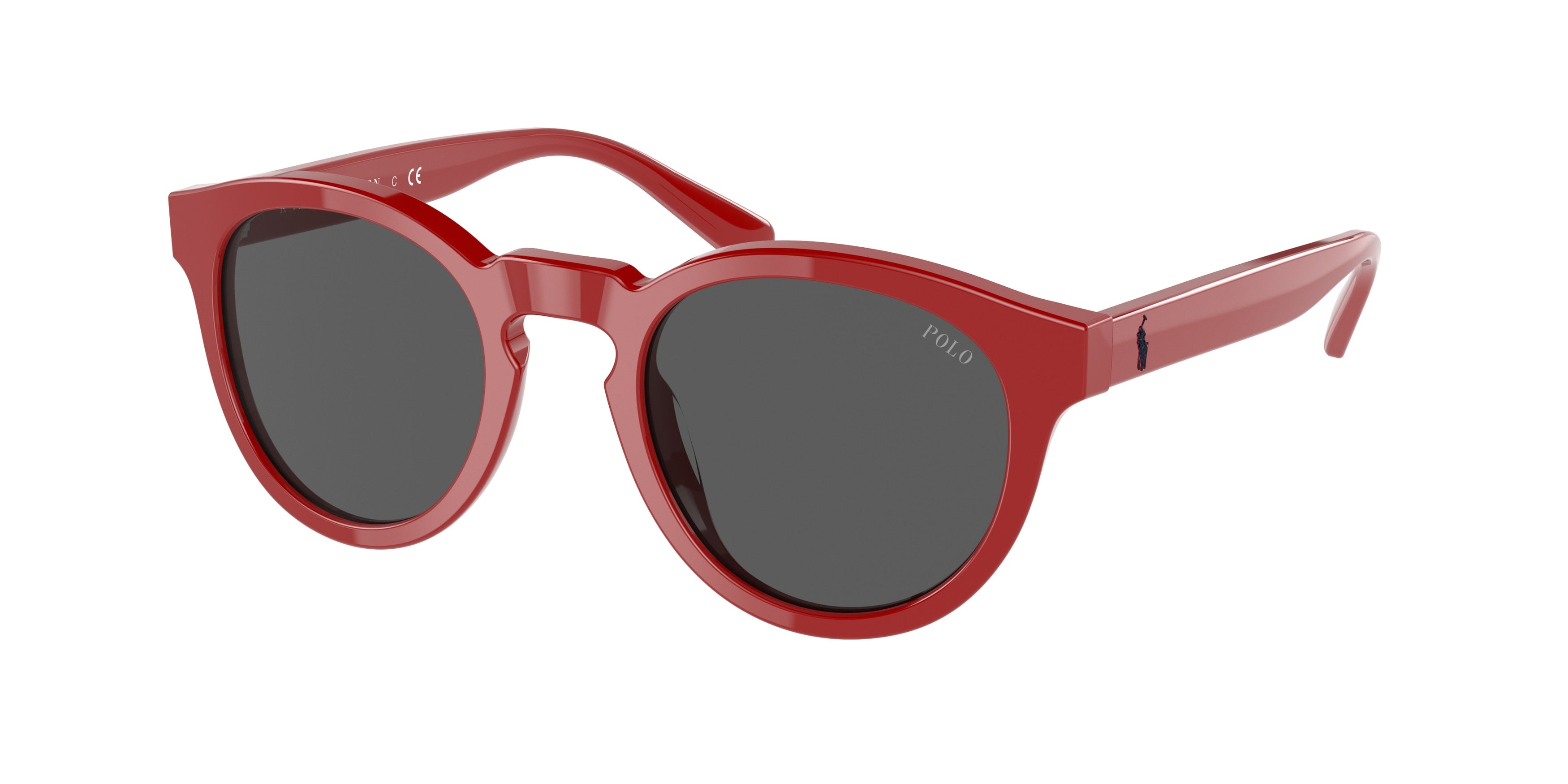 Polo PH4184 Phantos Sunglasses 525787-Shiny Red 49-145-22 - Color Map Red