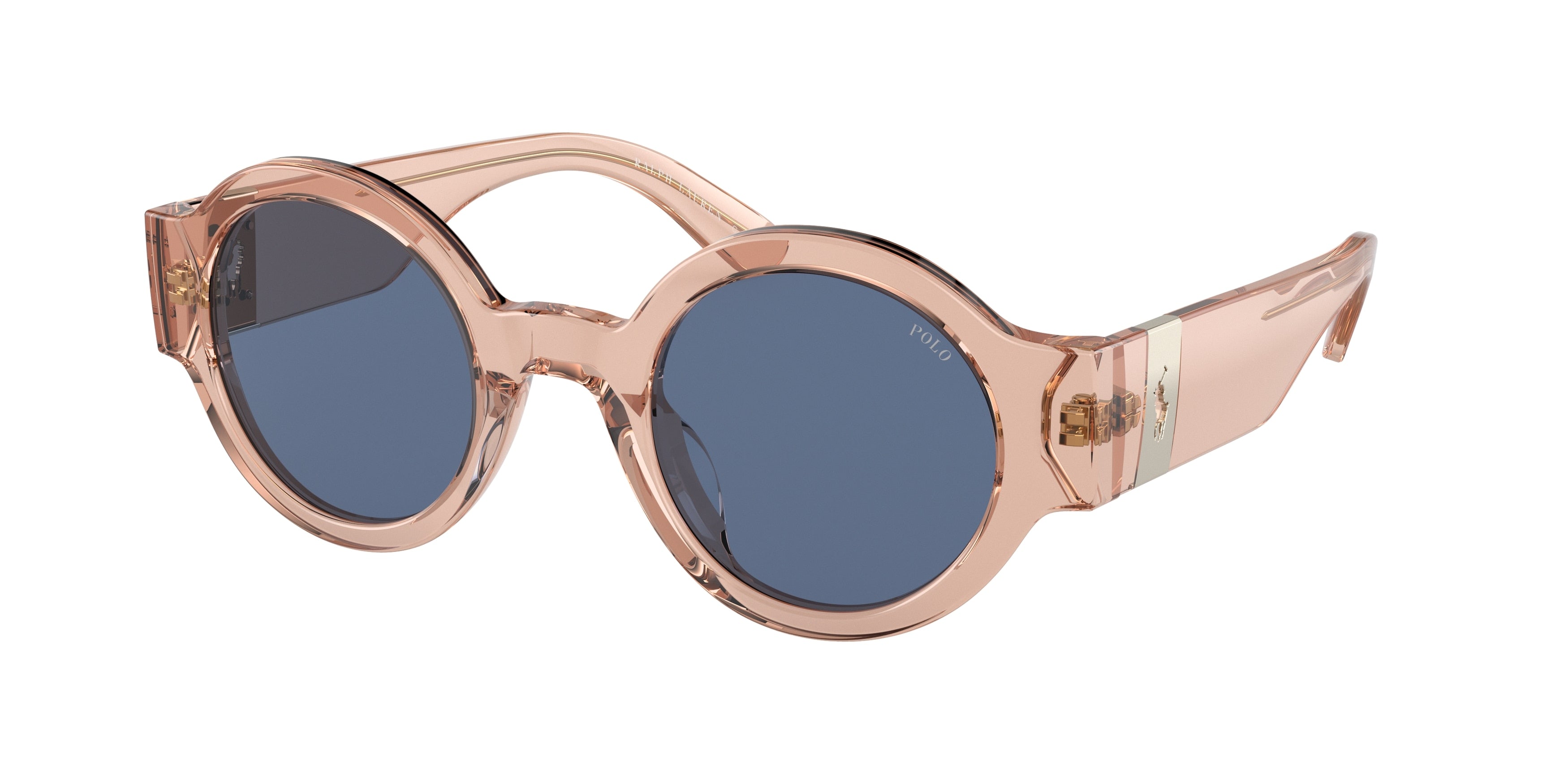 Polo PH4190U Round Sunglasses 604280-Shiny Rose Beige 47-145-25 - Color Map Pink
