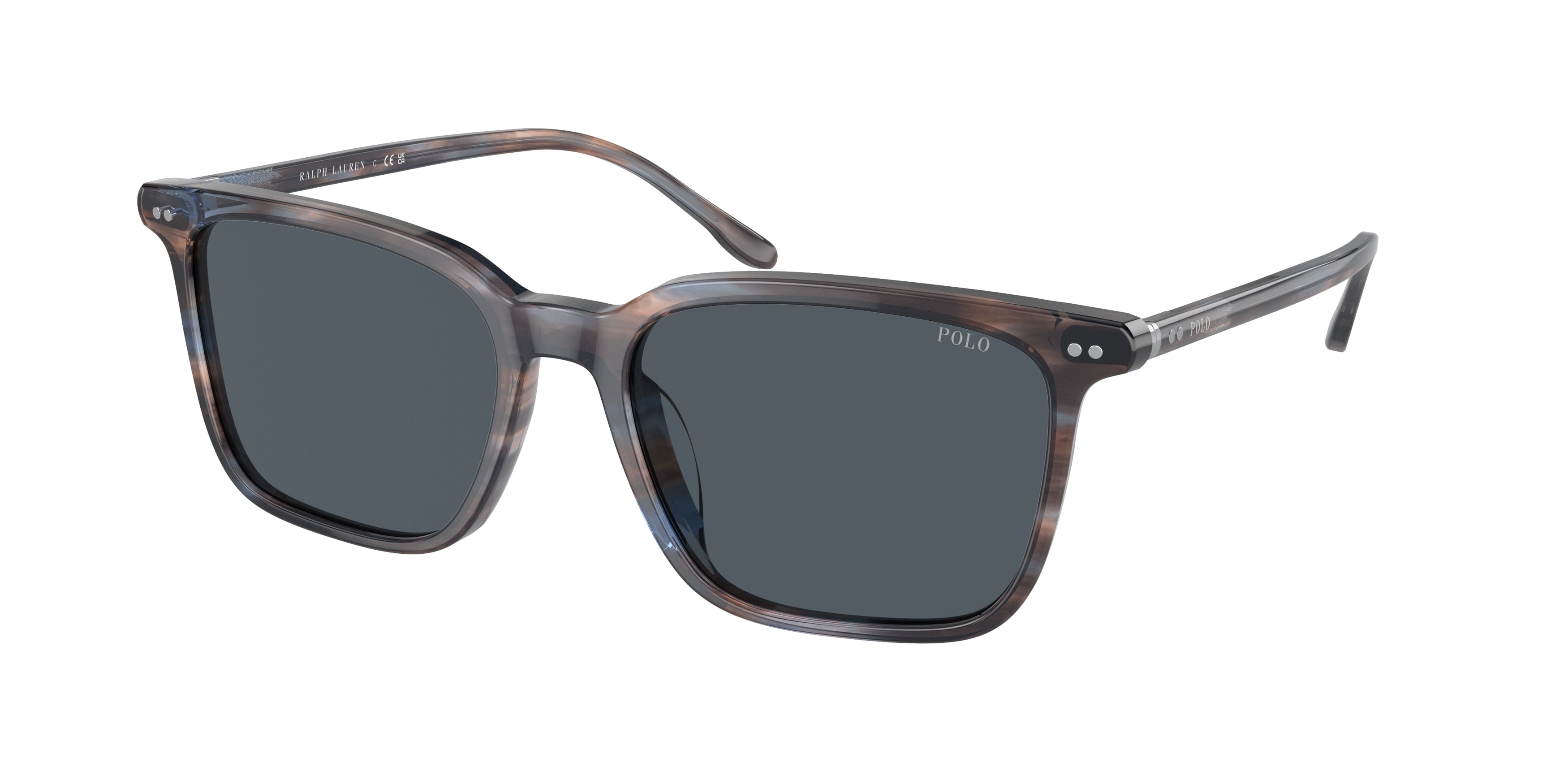 Polo PH4194U Square Sunglasses 609087-Shiny Striped Havana 56-150-18 - Color Map Tortoise