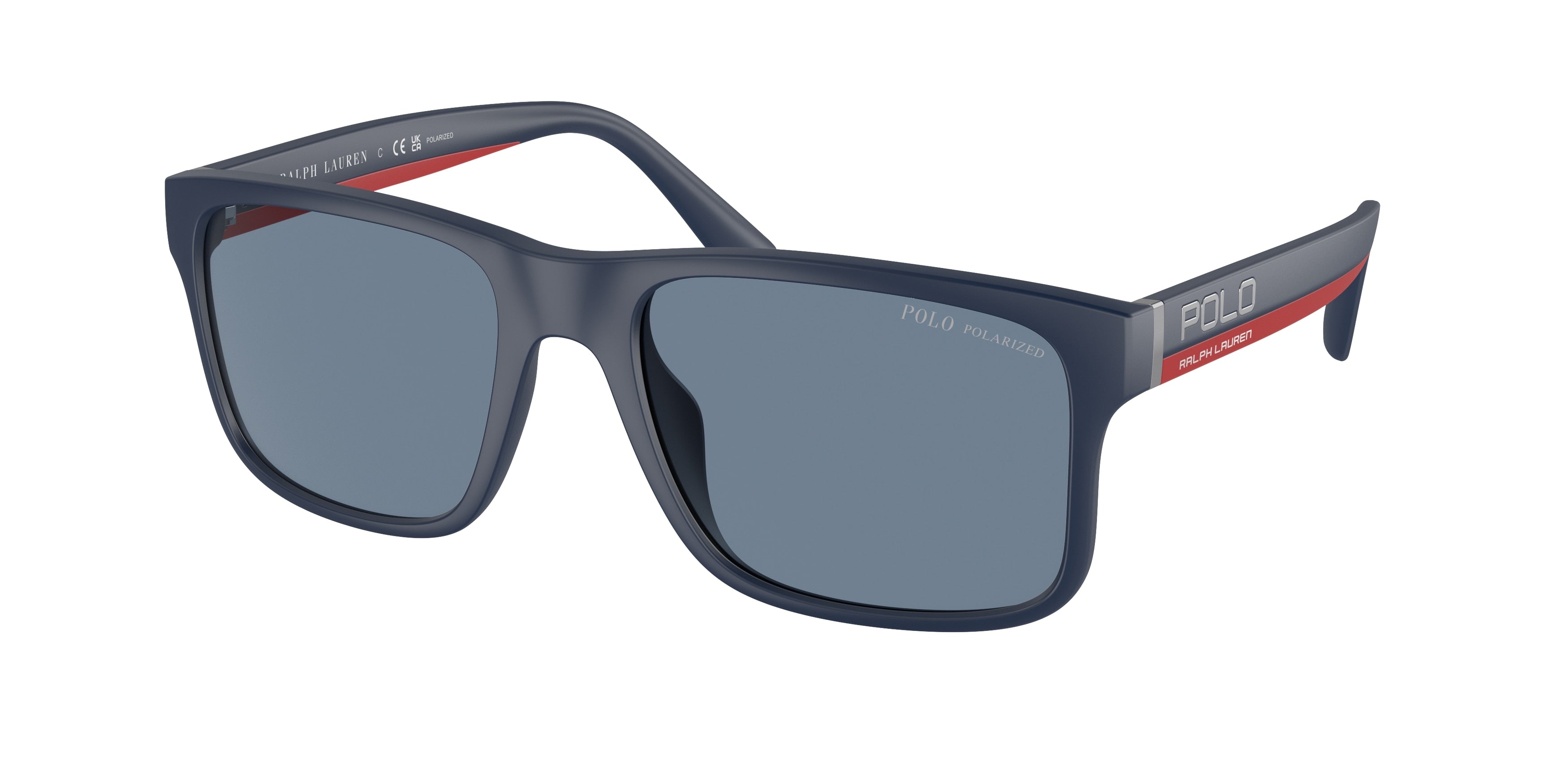 Polo PH4195U Irregular Sunglasses 59042V-Matte New Port Navy 57-145-19 - Color Map Blue