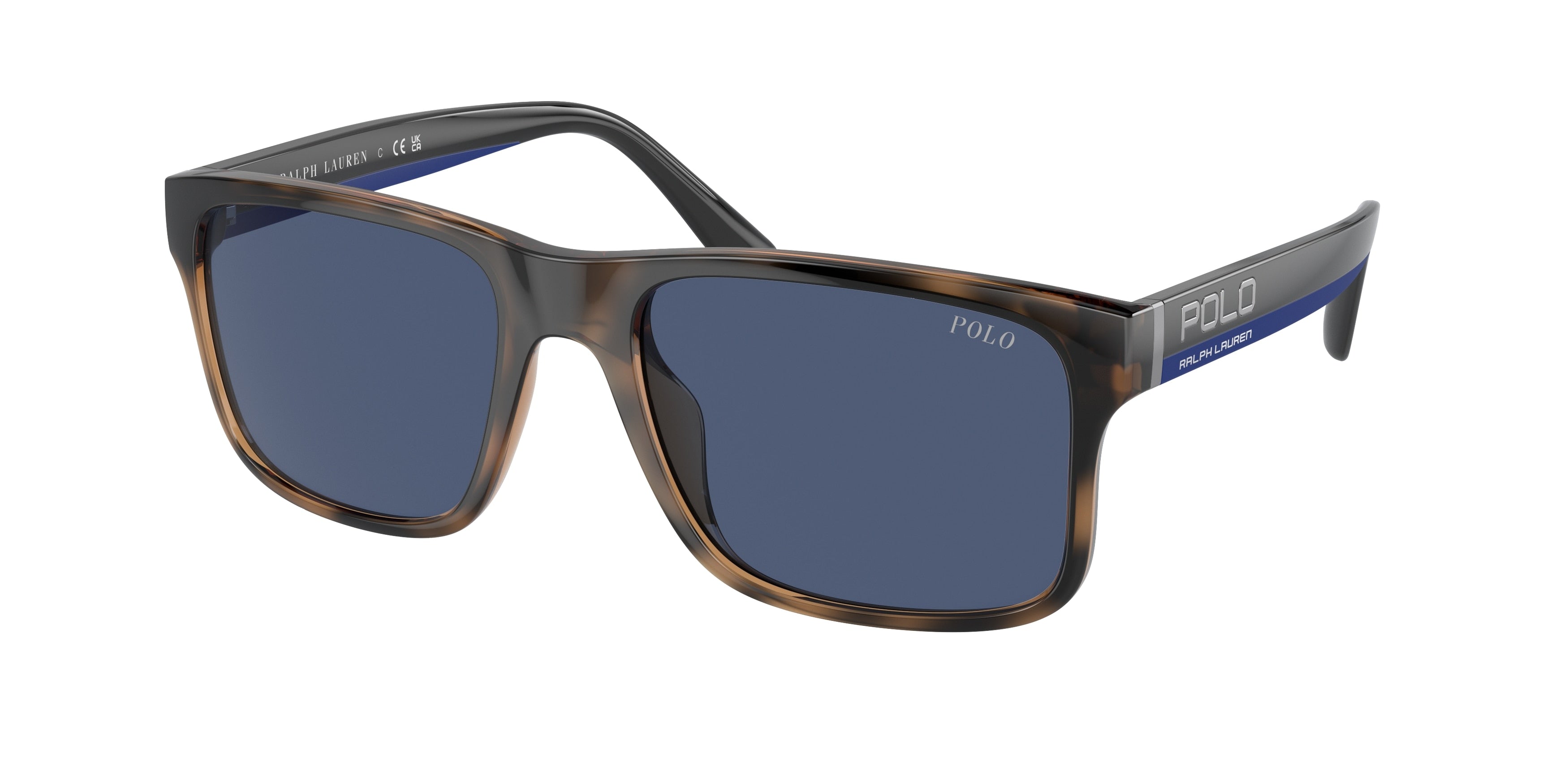 Polo PH4195U Irregular Sunglasses 597480-Shiny Brown Havana 57-145-19 - Color Map Brown