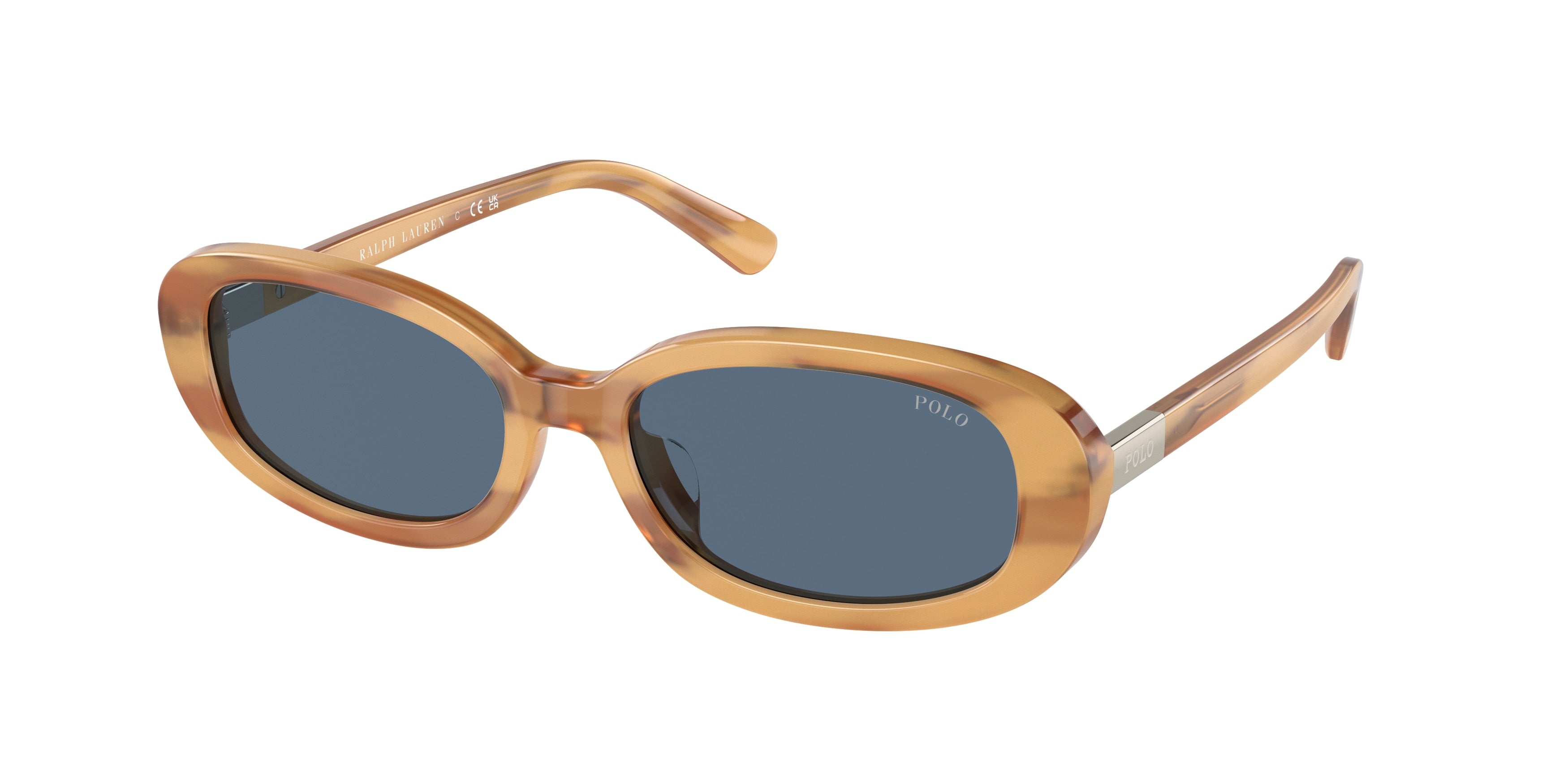 Polo PH4198U Oval Sunglasses 607980-Shiny Light Honey Havana 53-145-17 - Color Map Brown