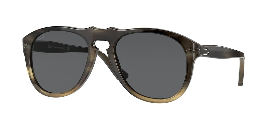 Persol PO0649CO Pilot Sunglasses 113987-LIGHT BROWN HORN 54-20-145 - Color Map brown