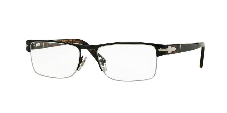 Persol PO2374V Rectangle Eyeglasses 948-SHINY BLACK 52-17-135 - Color Map black