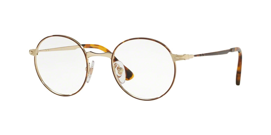 Persol PO2451V Square Eyeglasses 1075-GOLD&HAVANA 49-20-145 - Color Map gold