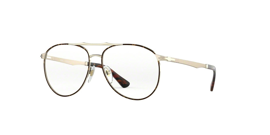 Persol PO2453V Pilot Eyeglasses 1075-GOLD/HAVANA 57-14-145 - Color Map havana