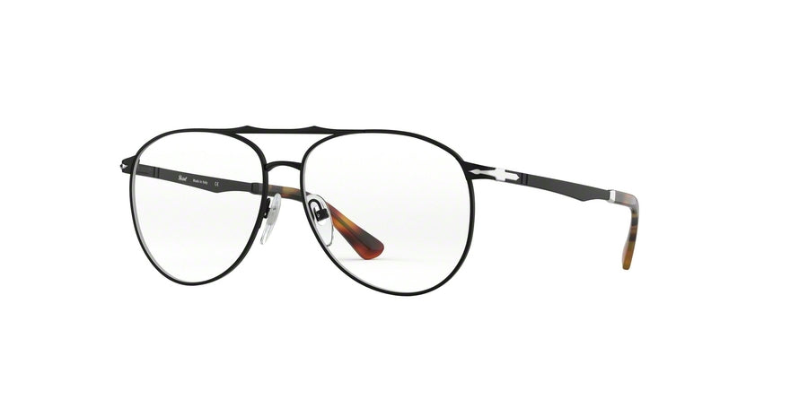 Persol PO2453V Pilot Eyeglasses 1078-DEMI GLOSS BLACK 57-14-145 - Color Map black