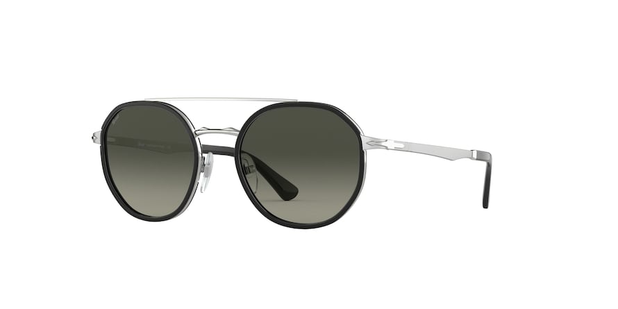 Persol PO2456S Phantos Sunglasses 518/71-SILVER & BLACK 53-20-145 - Color Map silver