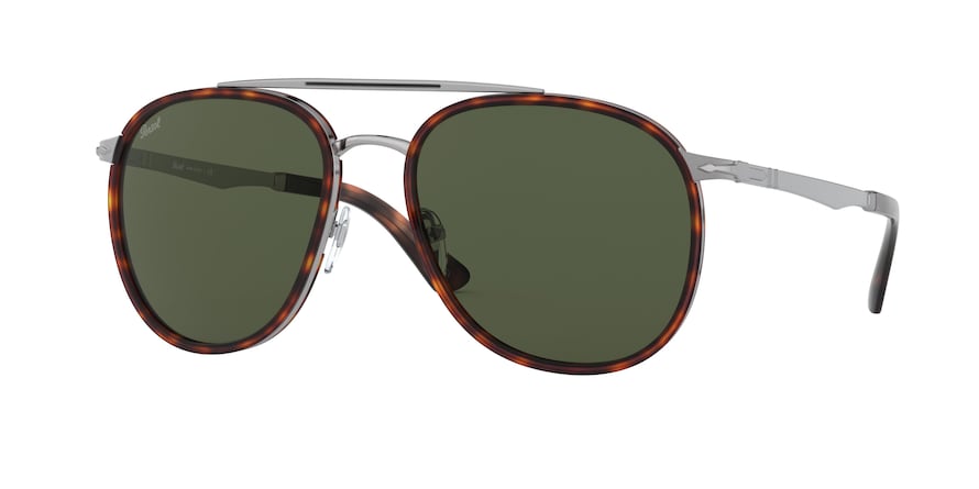 Persol PO2466S Irregular Sunglasses 513/31-GUNMETAL & HAVANA 56-18-140 - Color Map gunmetal