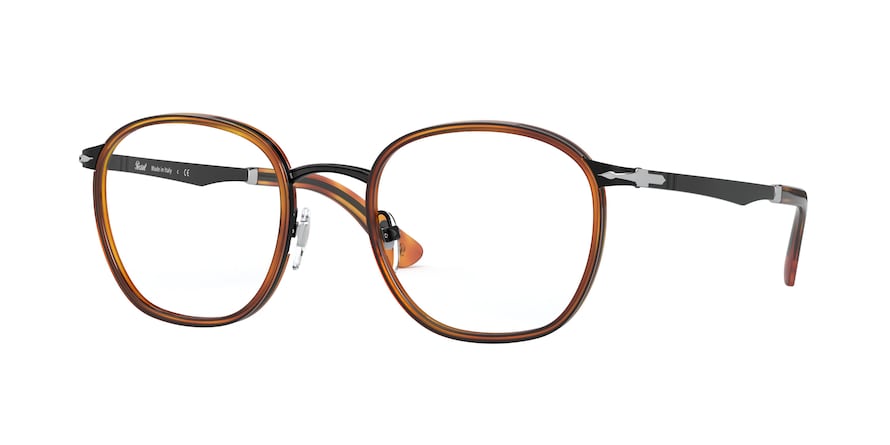 Persol PO2469V Phantos Eyeglasses 1078-BLACK & HAVANA 50-21-145 - Color Map black