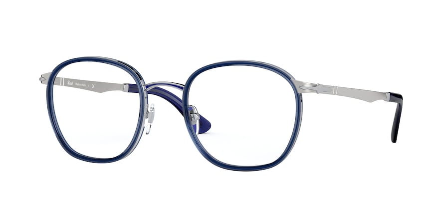 Persol PO2469V Phantos Eyeglasses 518-SILVER & BLUE 48-21-140 - Color Map silver