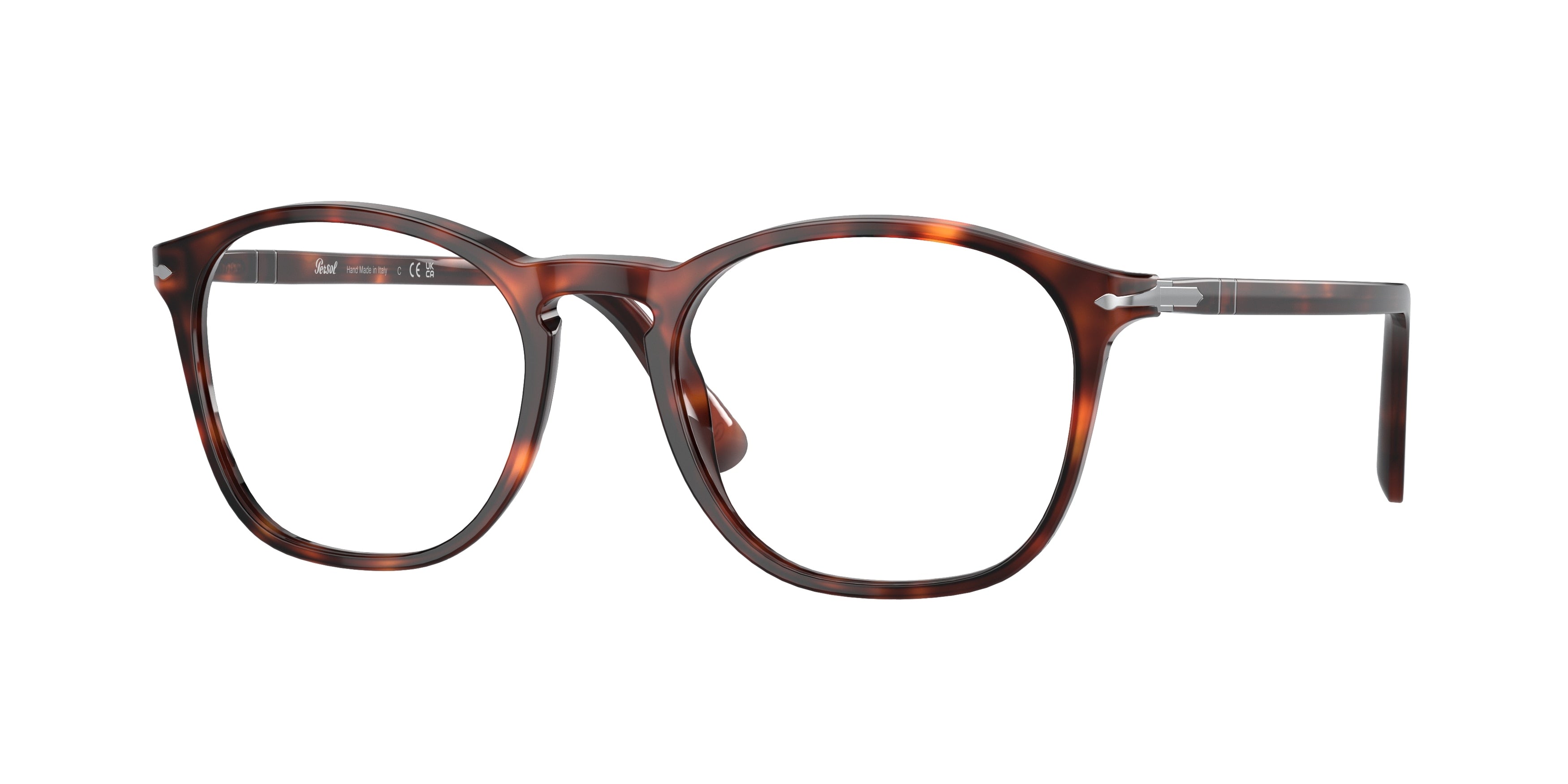 Persol PO3007VM Square Eyeglasses 24-Havana 52-145-19 - Color Map Tortoise