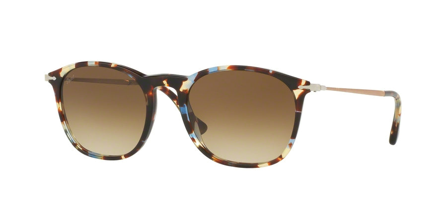 Persol PO3124S Square Sunglasses 105851-HAVANA/AZURE-BROWN 50-19-140 - Color Map havana