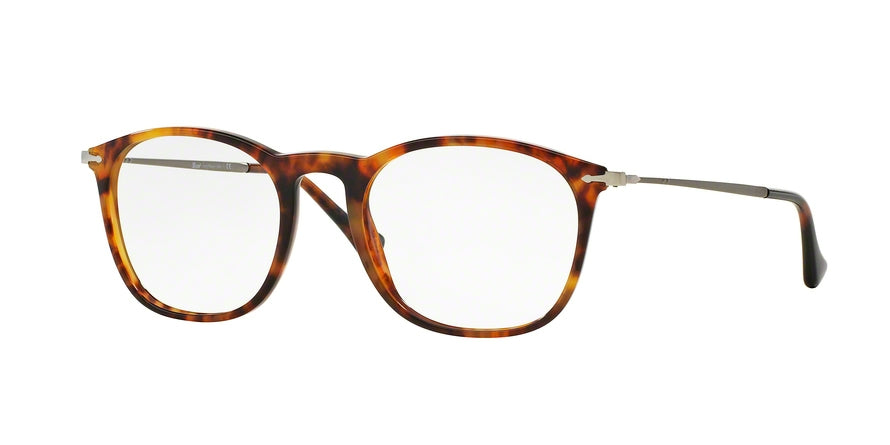 Persol PO3124V Square Eyeglasses  108-LIGHT HAVANA 50-19-140 - Color Map havana