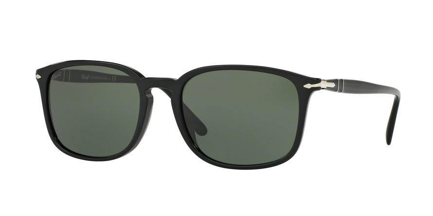 Persol PO3158S Rectangle Sunglasses 95/31-BLACK 56-19-145 - Color Map black