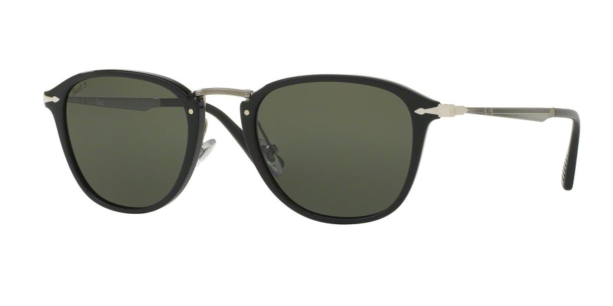 Persol PO3165S Square Sunglasses 95/58-BLACK 52-22-145 - Color Map black