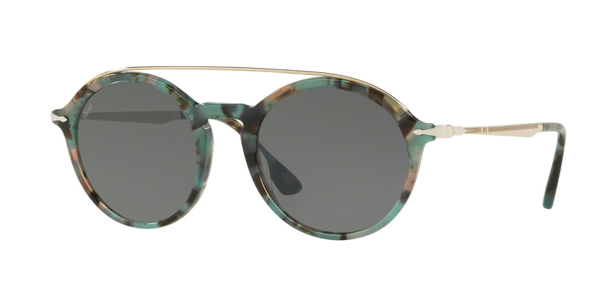 Persol PO3172S Round Sunglasses 1070R5-TORTOISE AZURE 51-20-145 - Color Map light blue