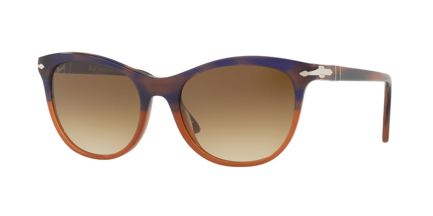 Persol PO3190S Cat Eye Sunglasses 106651-STRIPPED BLUE ORANGE GRAD OPAL 54-18-145 - Color Map grey