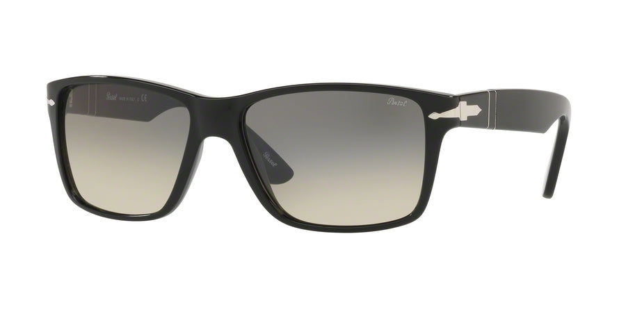 Persol PO3195S Rectangle Sunglasses 104132-BLACK 58-16-145 - Color Map black