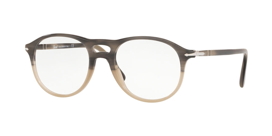 Persol PO3202V Pilot Eyeglasses 1065-GREY STRIPED BEIGE GRADIENT 51-19-145 - Color Map multi