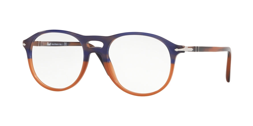 Persol PO3202V Pilot Eyeglasses 1066-BLUE STRIPED ORANGE GRADIENT 53-19-145 - Color Map multi