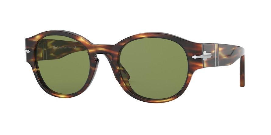 Persol PO3230S Rectangle Sunglasses 938/52-BROWN & YELLOW TORTOISE 52-21-145 - Color Map brown