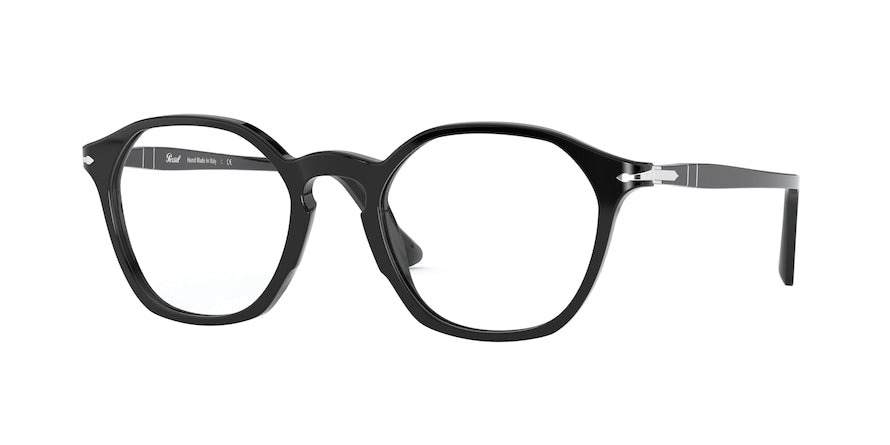 Persol PO3238V Irregular Eyeglasses 95-BLACK 50-20-145 - Color Map black