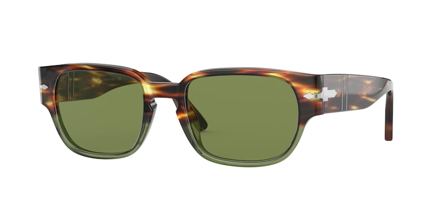 Persol PO3245S Pillow Sunglasses 11224E-BROWN TORTOISE & OPAL GREEN 52-19-145 - Color Map multi