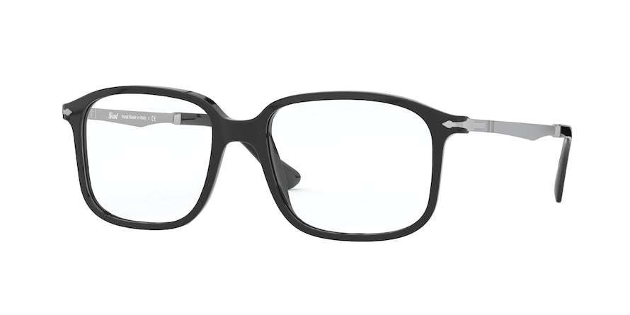 Persol PO3246V Rectangle Eyeglasses 95-BLACK 53-17-145 - Color Map black