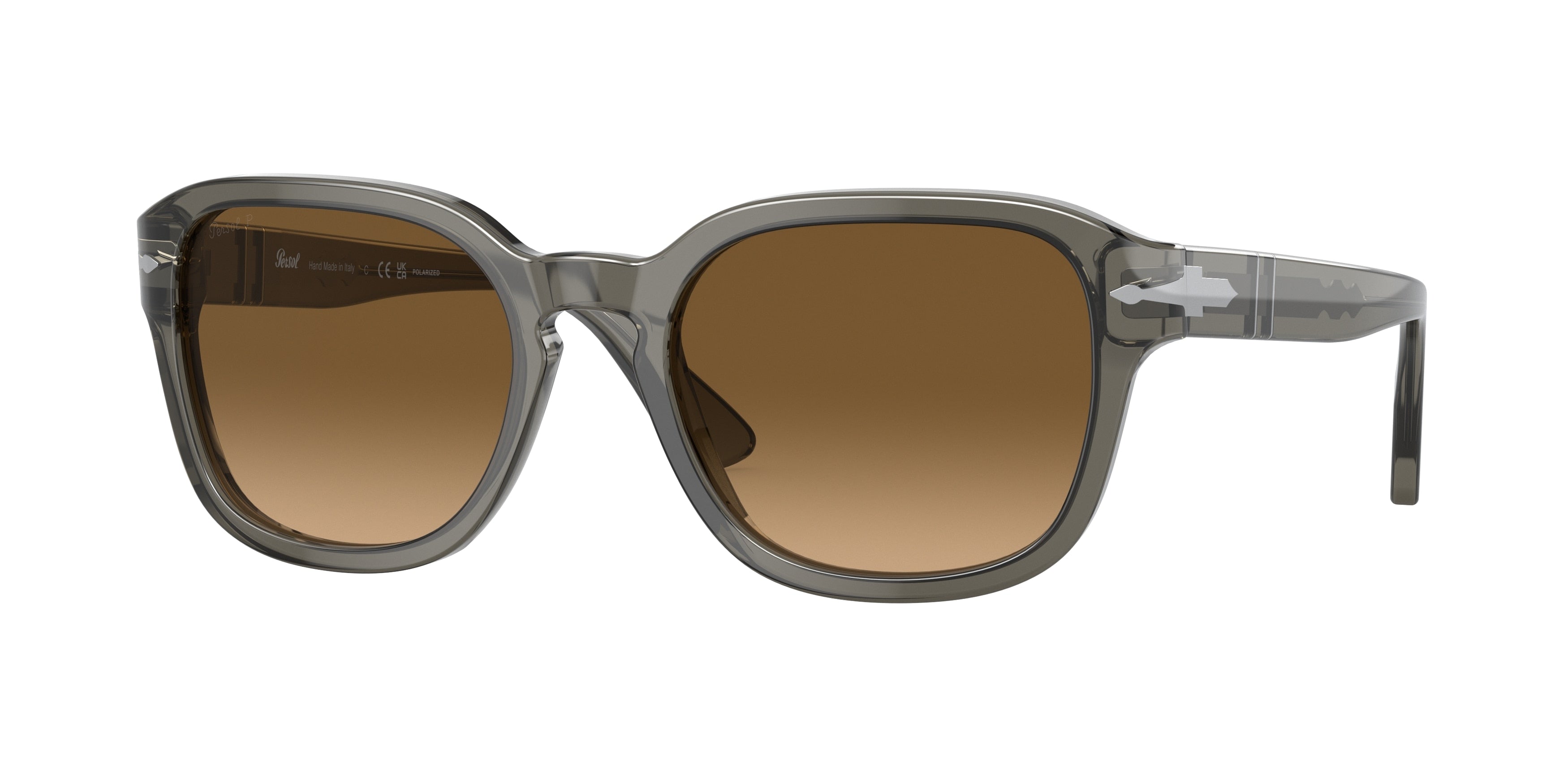 Persol PO3305S Oval Sunglasses 1103M2-Grey Taupe Transparent 54-145-20 - Color Map Grey