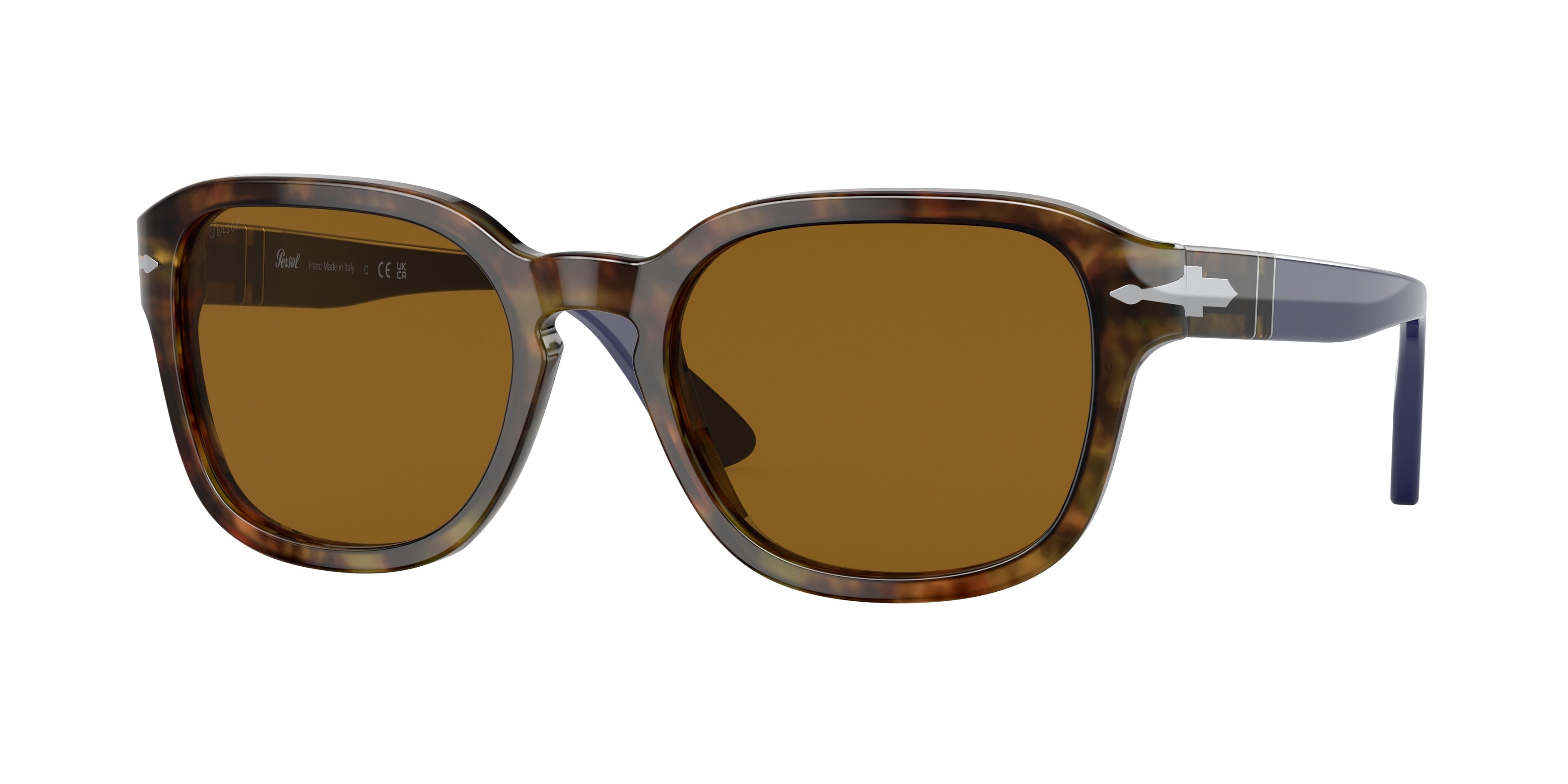 Persol PO3305S Oval Sunglasses 118433-Brown/Tortoise Beige 54-145-20 - Color Map Brown