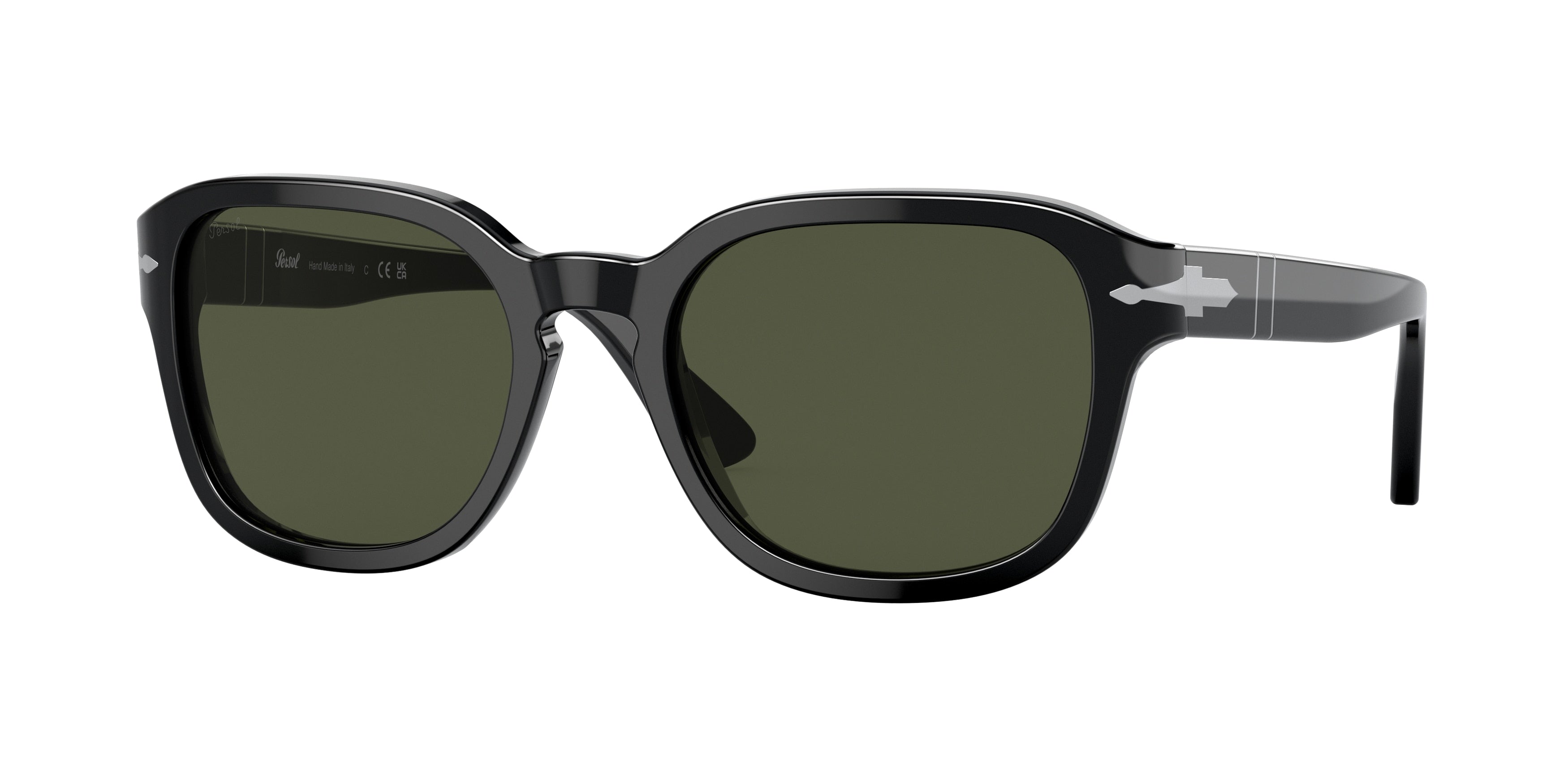 Persol PO3305S Oval Sunglasses 95/31-Black 54-145-20 - Color Map Black