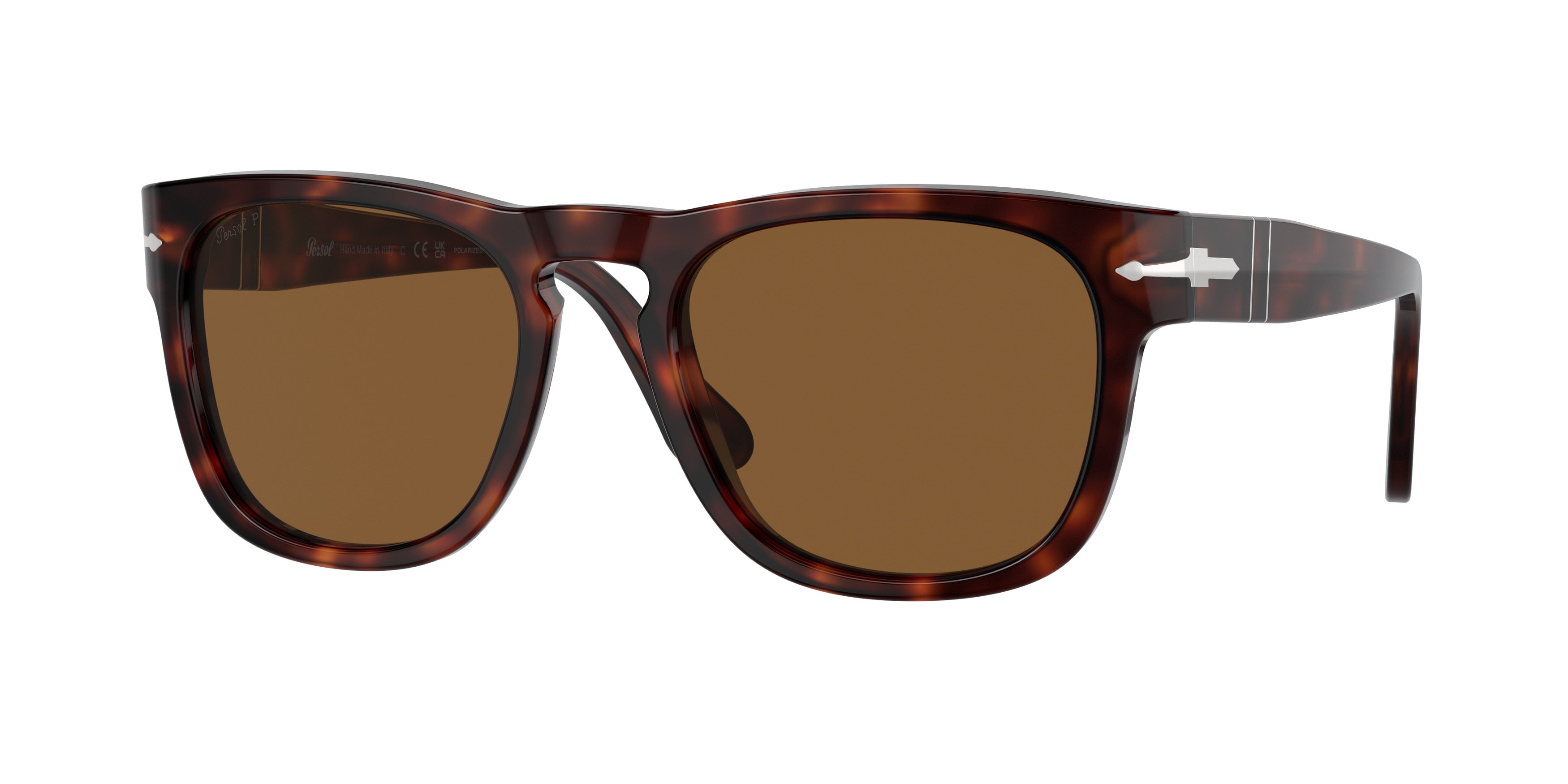 Persol ELIO PO3333S Square Sunglasses 24/57-Havana 54-145-20 - Color Map Tortoise