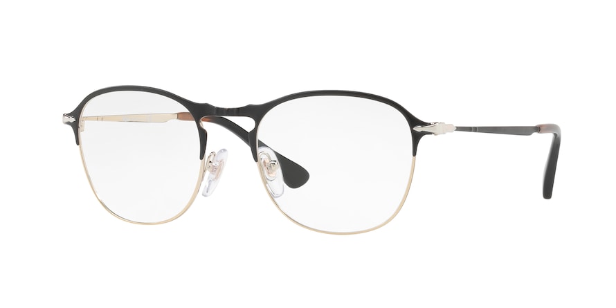 Persol PO7007V Square Eyeglasses 1070-MATTE BLACK/GOLD 51-19-145 - Color Map black
