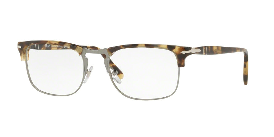 Persol PO8359V Rectangle Eyeglasses 1056-BROWN/BEIGE TORTOISE 51-19-145 - Color Map havana