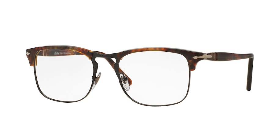 Persol PO8359V Rectangle Eyeglasses 108-CAFFE' 53-19-145 - Color Map havana