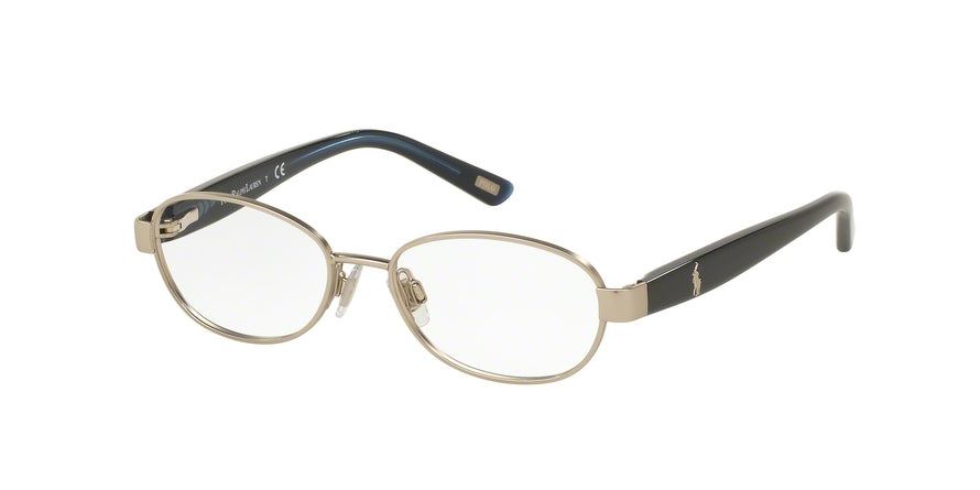 Polo Prep PP8037 Oval Eyeglasses  3183-SATIN SILVER/BLUE 45-14-130 - Color Map silver