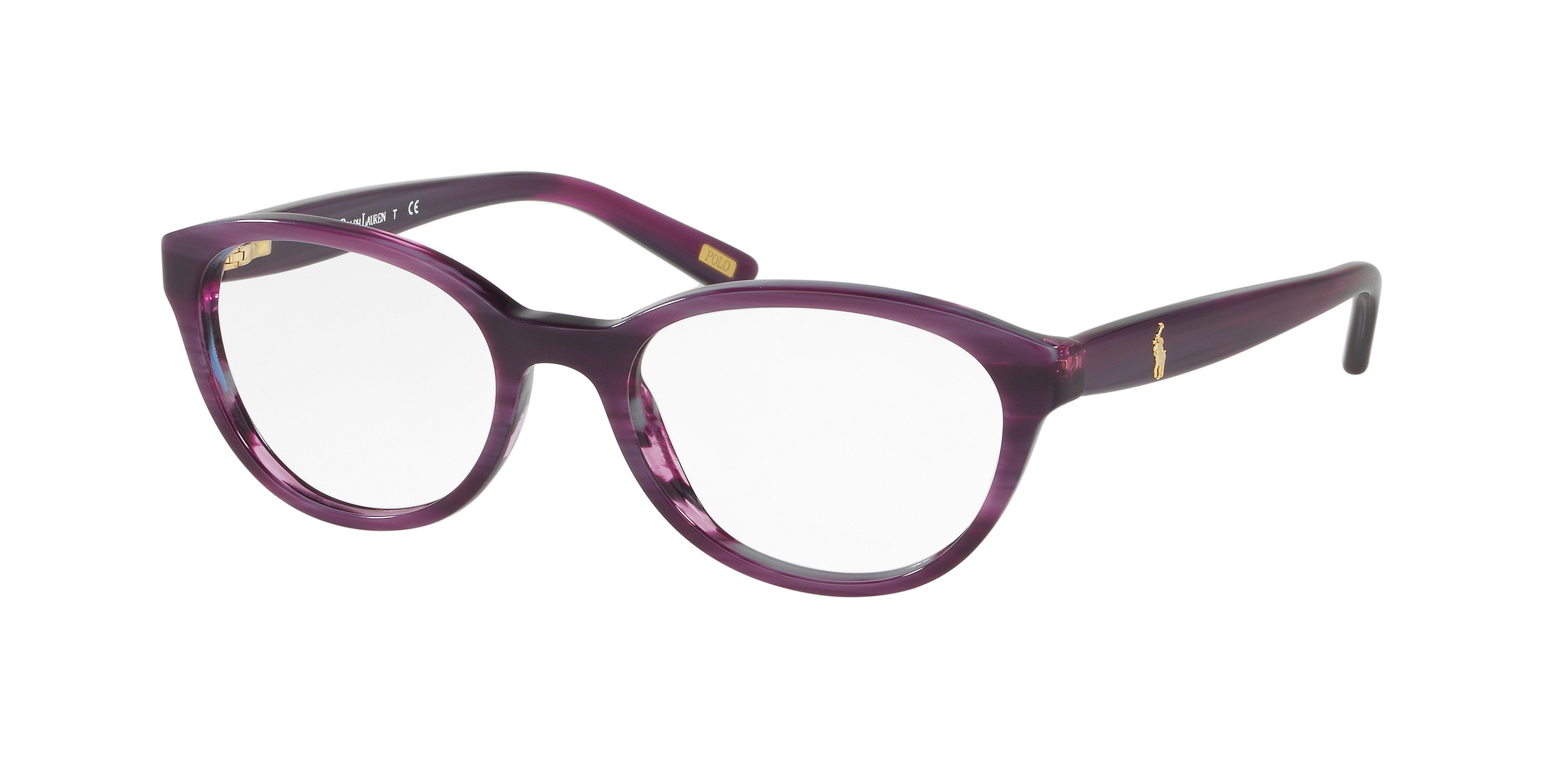 Polo Prep PP8526 Cat Eye Eyeglasses  1592-Shiny Purple Horn 47-130-17 - Color Map Violet