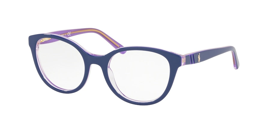 Polo Prep PP8535 Butterfly Eyeglasses 5788-TOP BLUE ON VIOLET 49-18-130 - Color Map blue