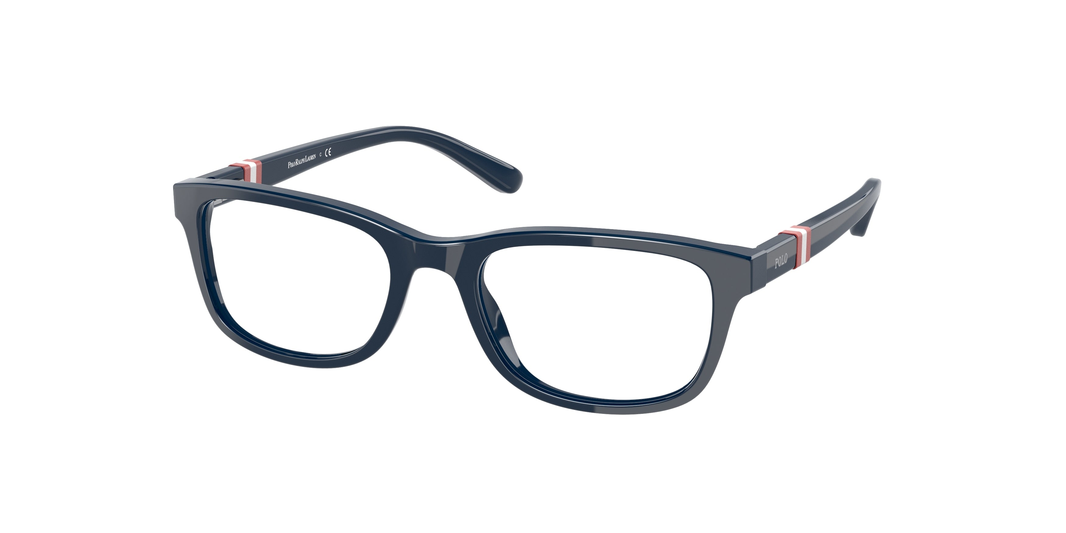 Polo Prep PP8541 Rectangle Eyeglasses  5933-Shiny Navy Blue 49-130-17 - Color Map Blue