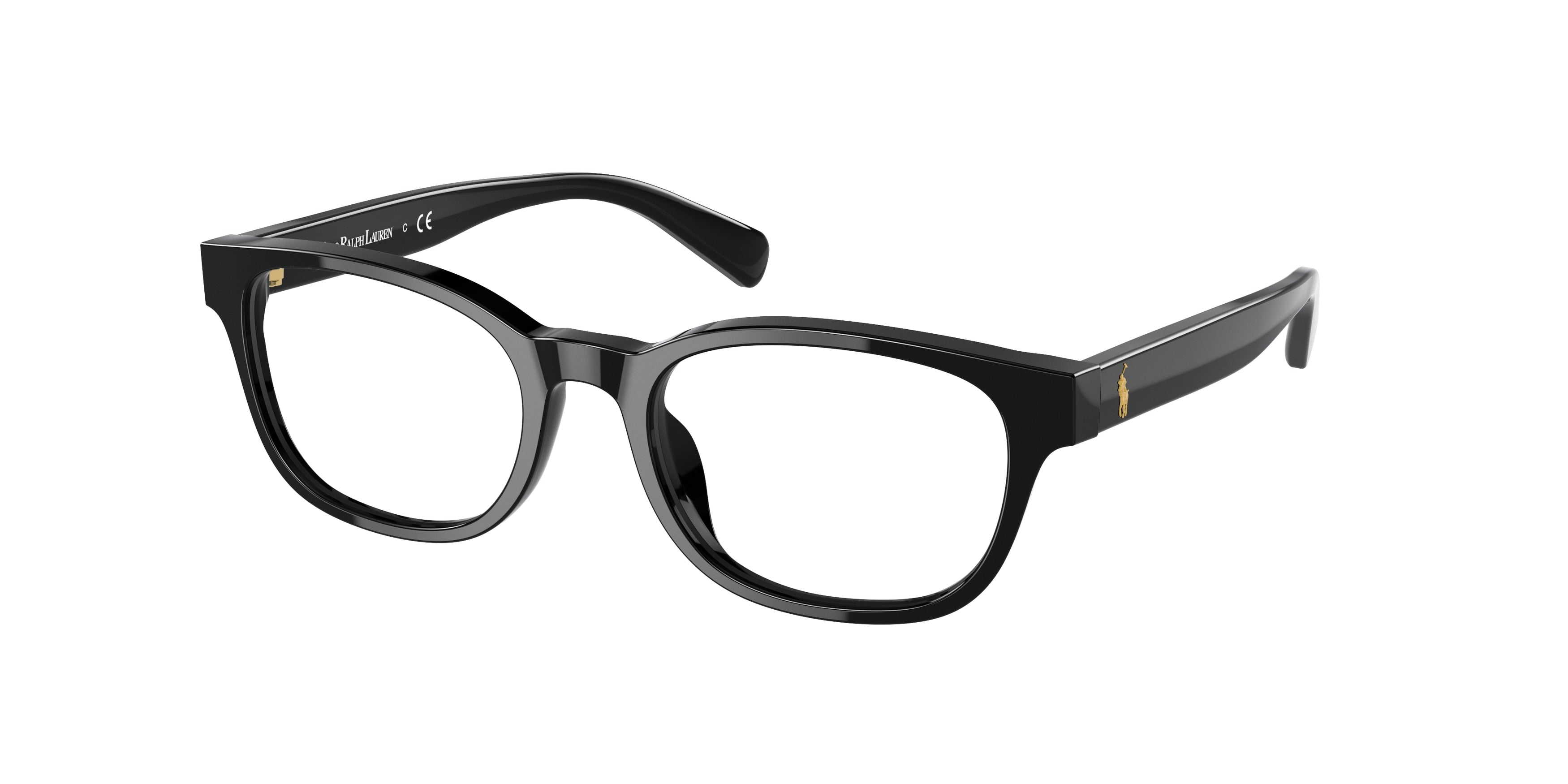 Polo Prep PP8543U Pillow Eyeglasses  5001-Shiny Black 49-130-18 - Color Map Black