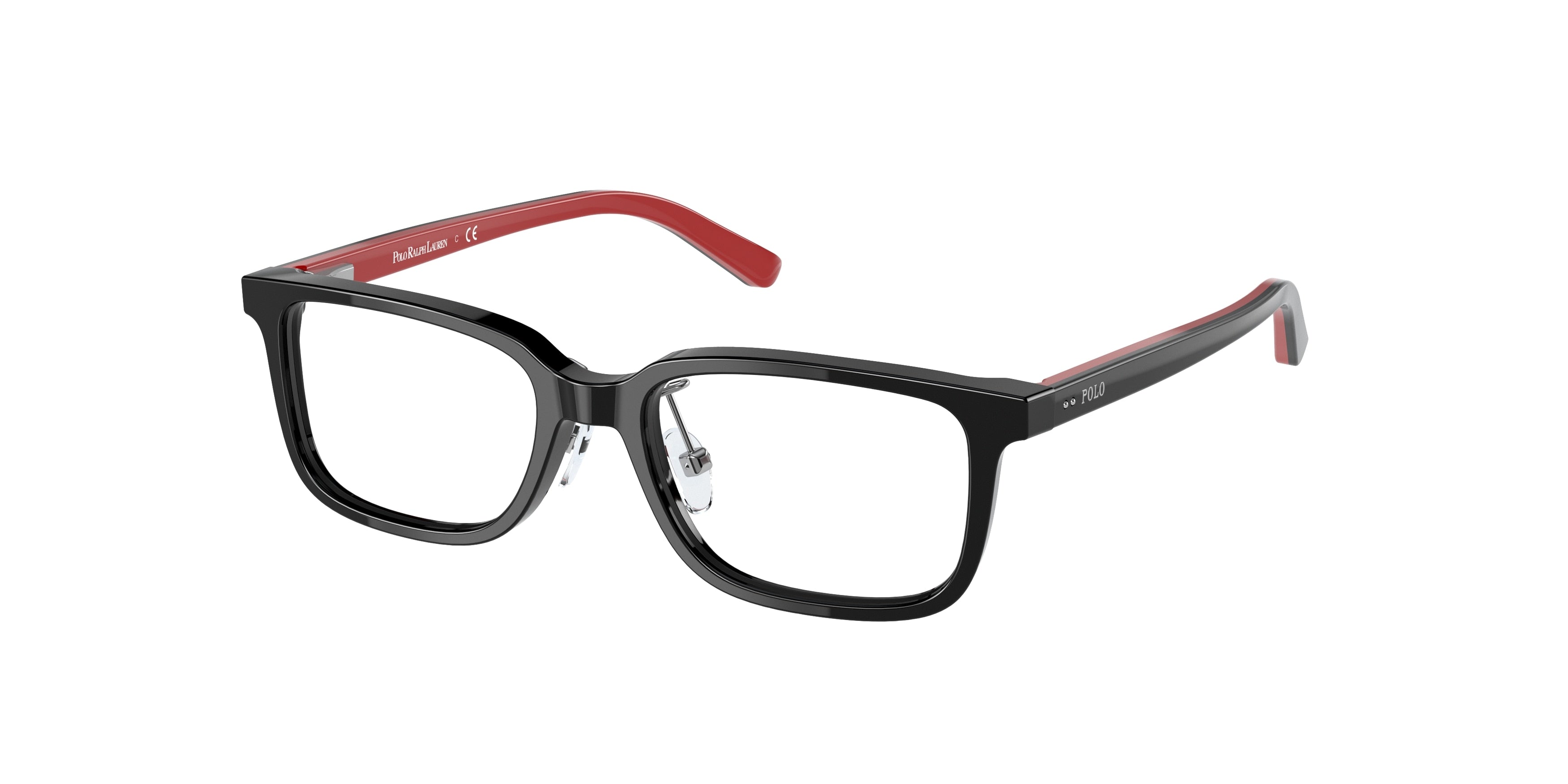 Polo Prep PP8545 Rectangle Eyeglasses 5001-Shiny Black 47-130-15 - Color Map Black